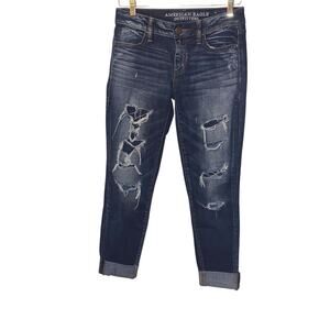 American Eagle Jeans Womans 0 Jegging Ankle Super Stretch Denim Distressed